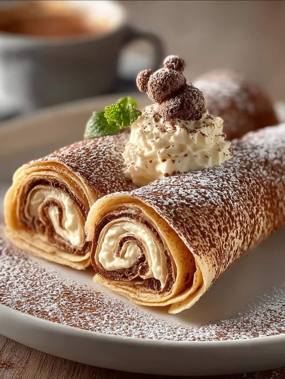 Tiramisu Crepe Rolls: 10 Irresistible Layers of Delight - Tiramisu Crepe Rolls - additional detail