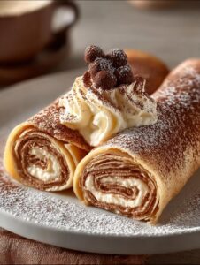 Tiramisu Crepe Rolls