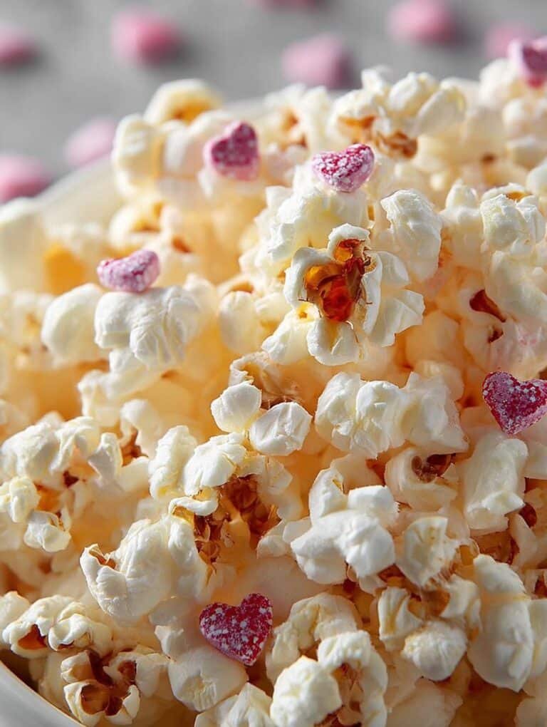 Valentines White Chocolate Popcorn