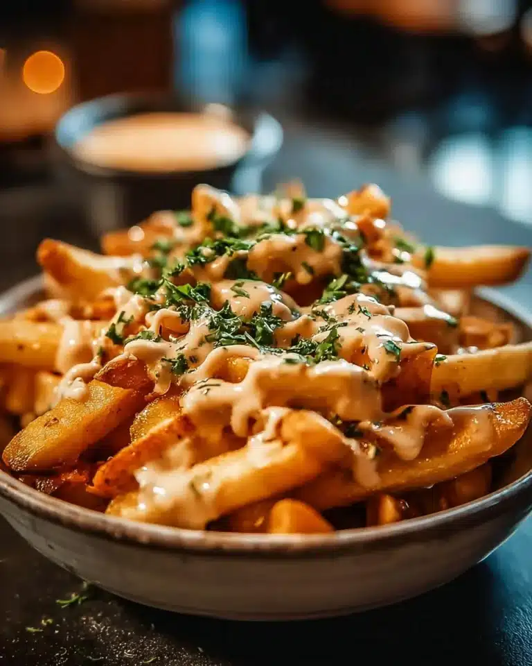 Delicious Cajun Loaded Fries topped with cheese, jalapeños, and spices.