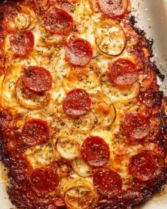 Cheesy Crunchy Onion Rings 7 Cheesy crunchy onion rings served as a delicious appetizer