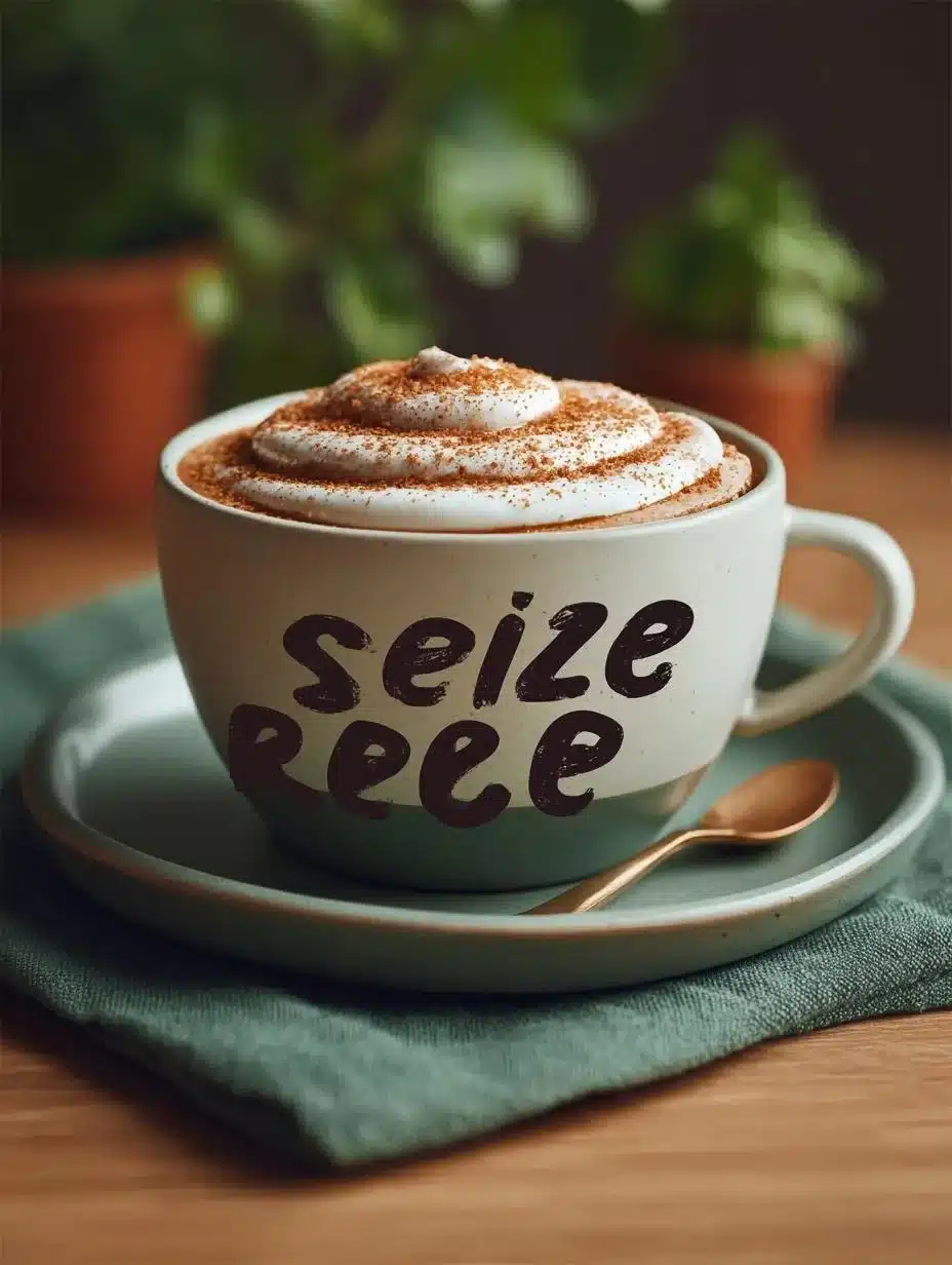 Cinnamon Brown Sugar Coffee 1 A cup of Cinnamon Brown Sugar Coffee with cinnamon stick and brown sugar on the side.