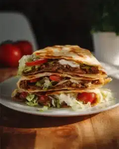 Paleo Crunch Wrap Supreme filled with fresh ingredients and healthy spices