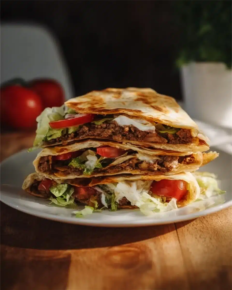Paleo Crunch Wrap Supreme filled with fresh ingredients and healthy spices