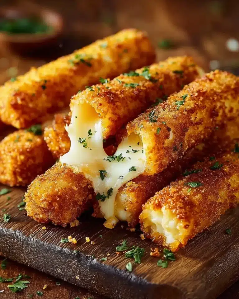Crispy potato cheese sticks served with dipping sauce.