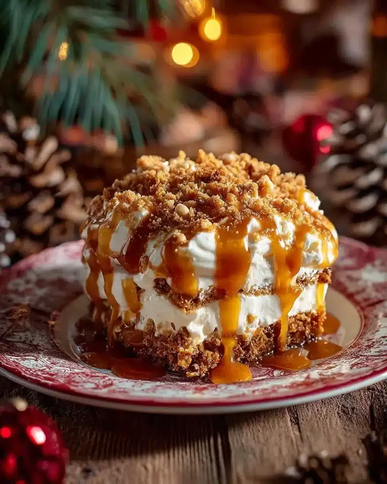 Delicious Pumpkin Better Than Sex Cake topped with cream and spices.