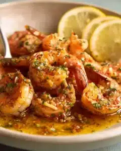 Crispy grilled shrimp served with lemon butter sauce