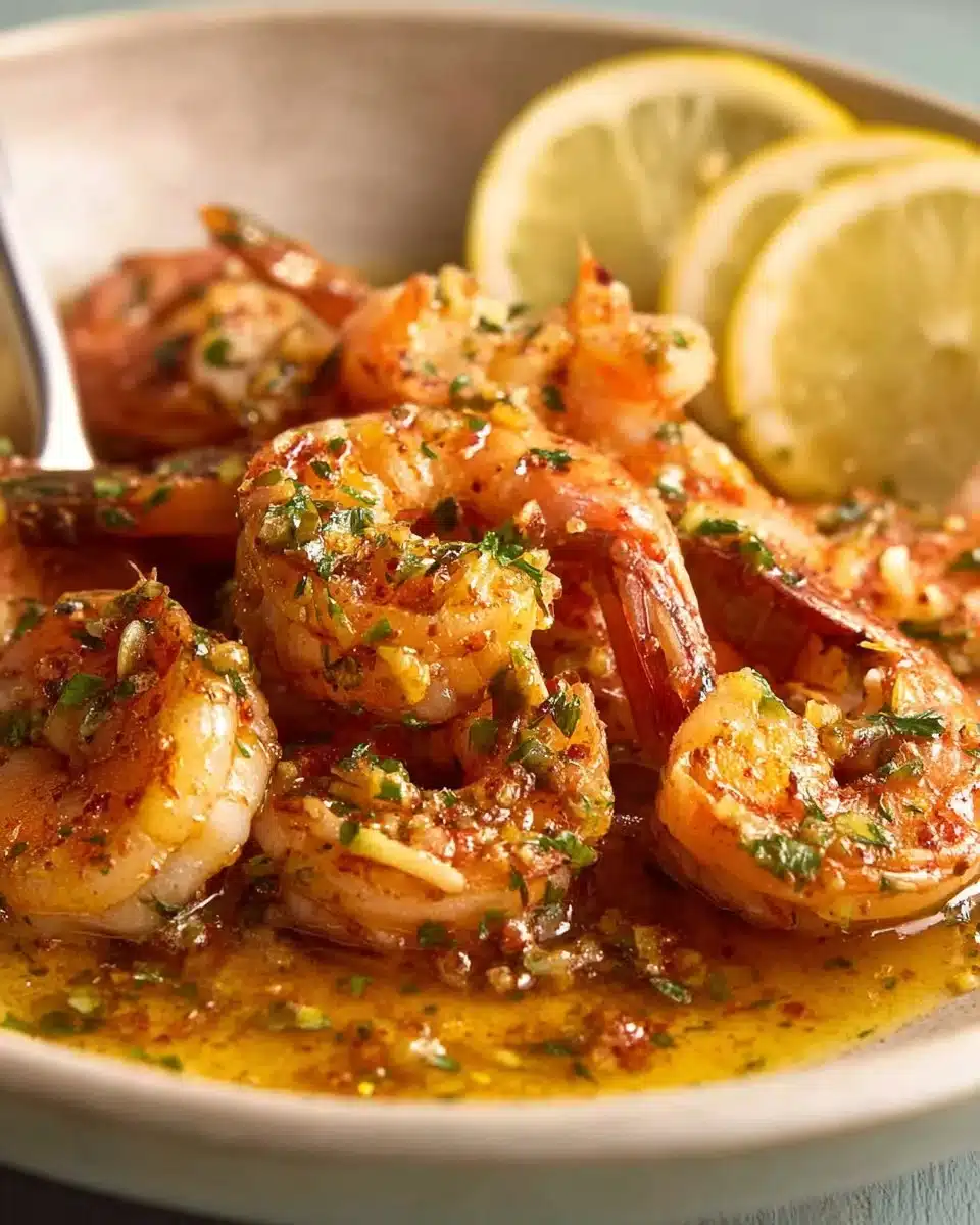 Crispy grilled shrimp served with lemon butter sauce