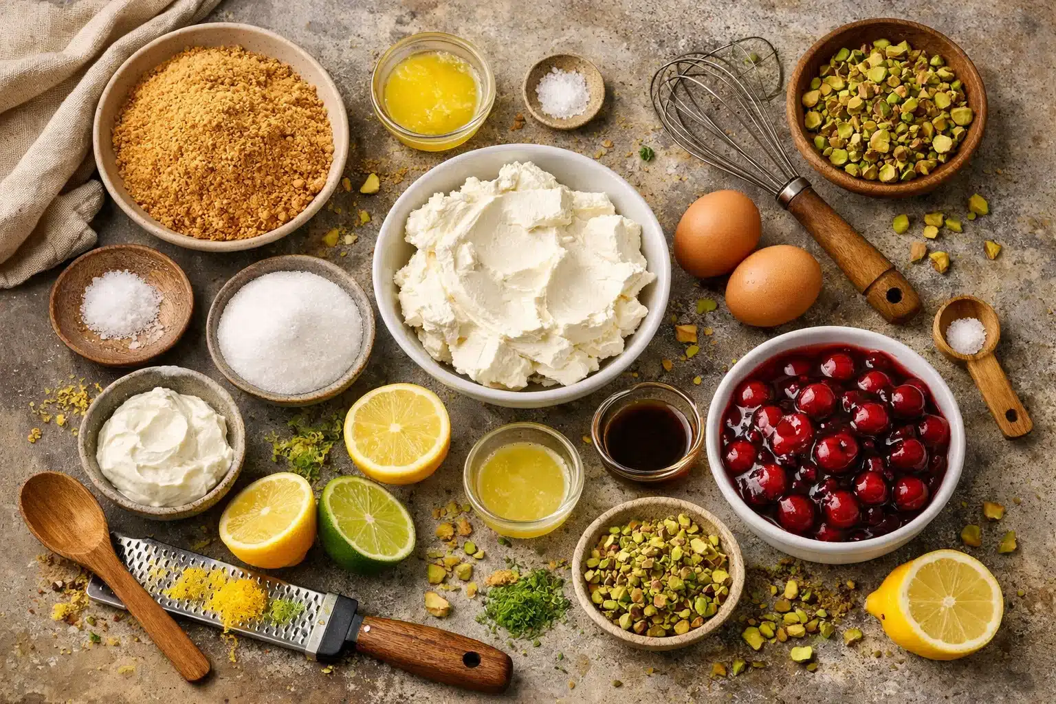 Delightful Lemon-Lime Cherry Pistachio Cheesecake Recipe to Try! 3 Lemon-Lime Cherry Pistachio Cheesecake Recipe