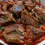 Slow-cooked Italian Pot Roast with herbs and vegetables