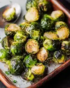 Deliciously roasted Brussels sprouts served in a bowl