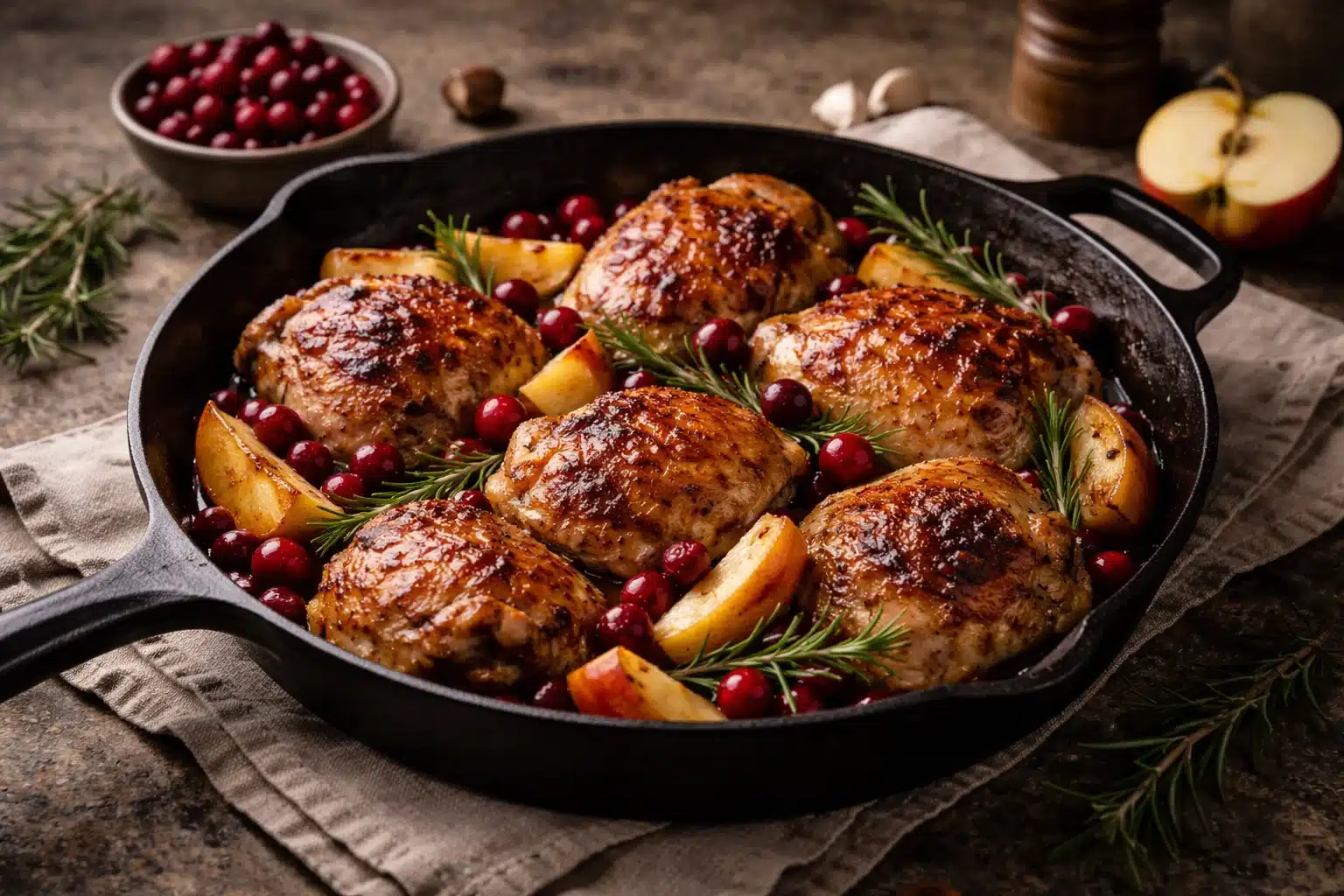Savory Apple & Cranberry Roasted Chicken for a Cozy Dinner 2 Savory Apple & Cranberry Roasted Chicken for a Cozy Dinner