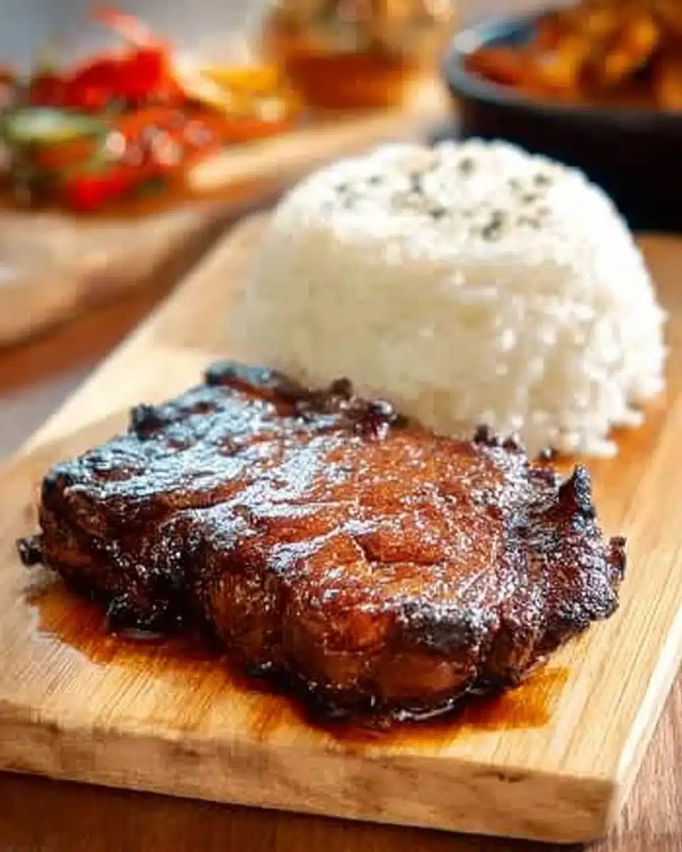 Delicious homemade teriyaki chicken served with fresh vegetables and rice.