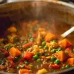 Colorful Vegetable Curry featuring a variety of fresh vegetables and spices.