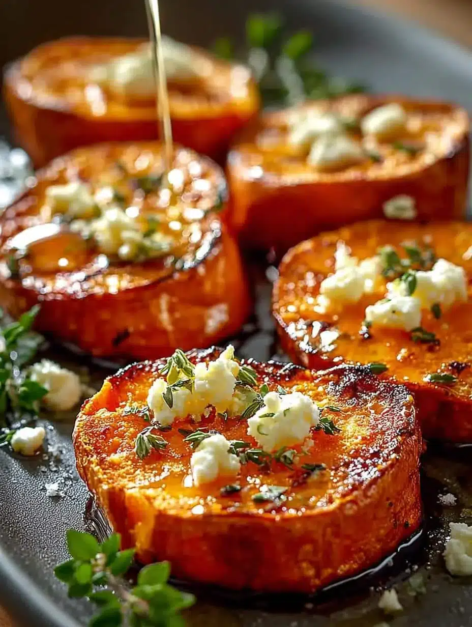 Irresistible Roasted Sweet Potato Rounds with Feta fresh and ready to serve