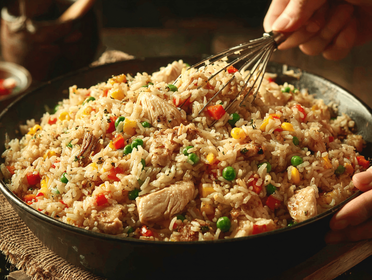 Cooking process action shot showing preparation in the kitchen