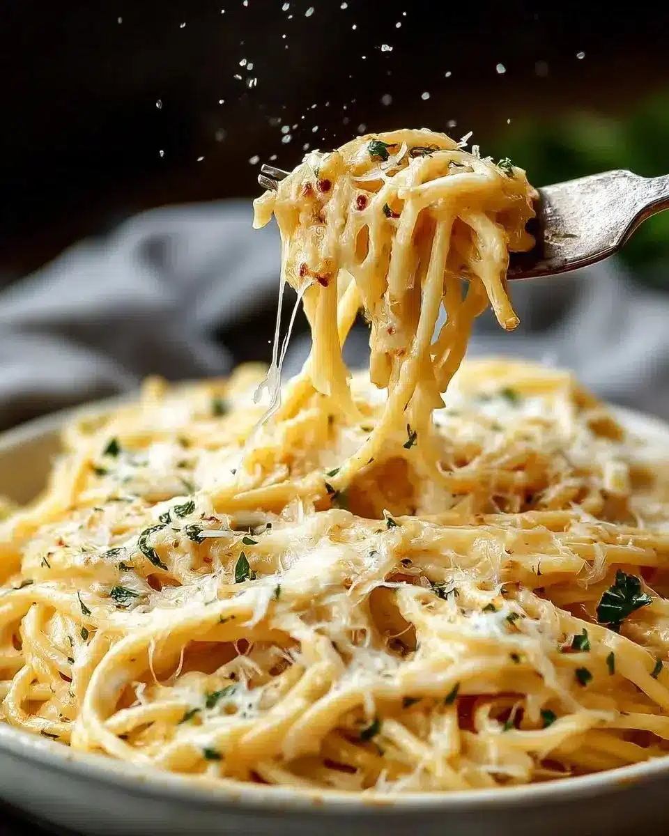 Cheesy Garlic Parmesan Spaghetti