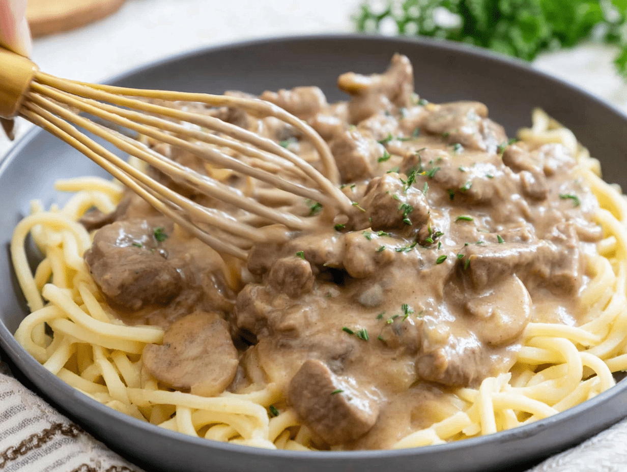 Cooking process action shot showing preparation in the kitchen
