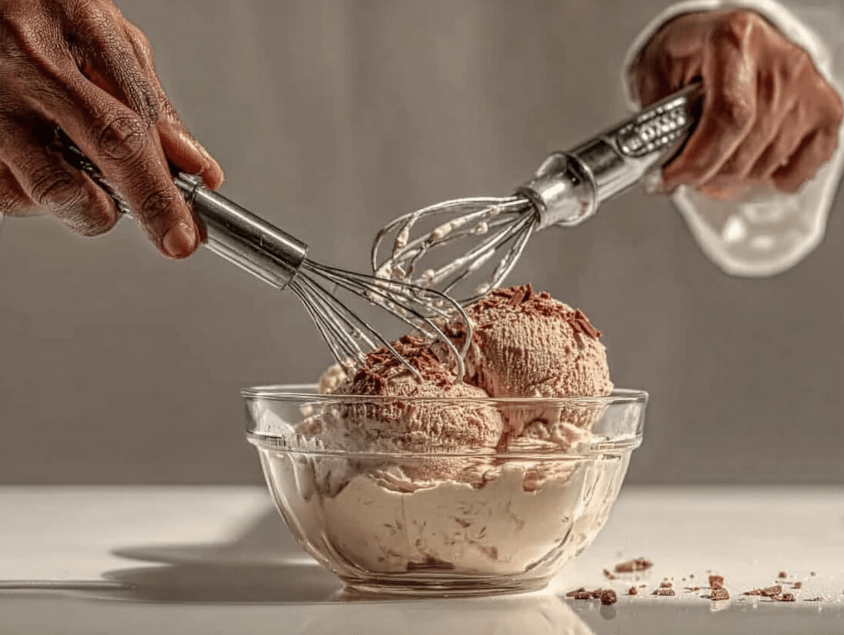 Cooking process action shot showing preparation in the kitchen