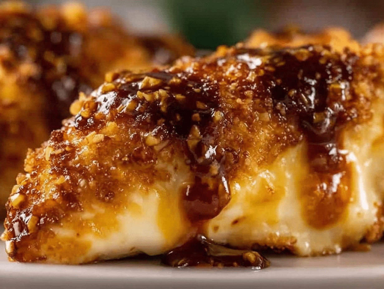 Close-up showing texture, garnish, and plating details