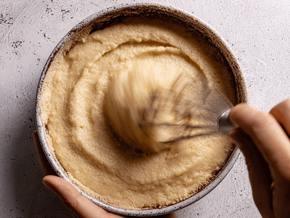 Cooking process action shot showing preparation in the kitchen