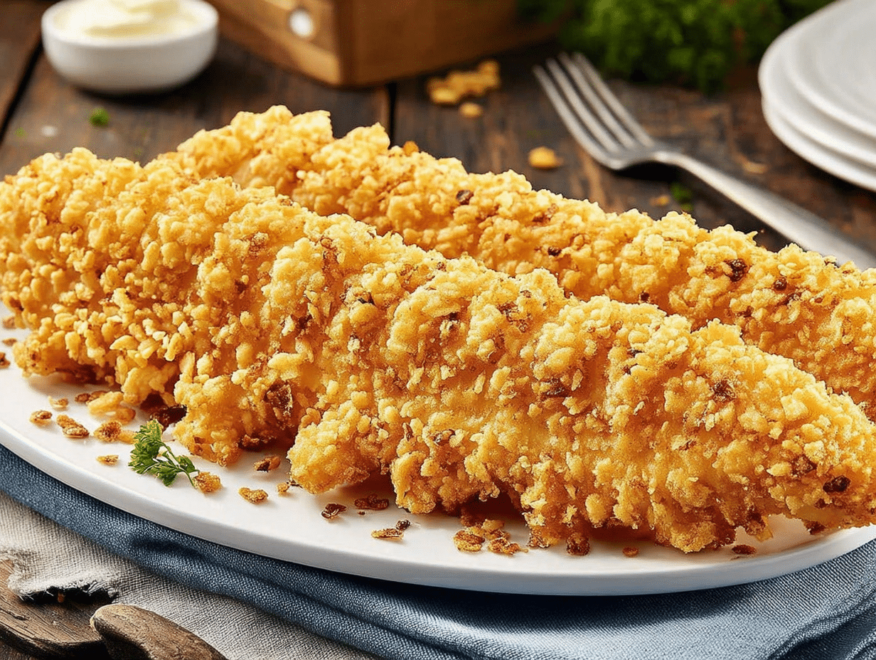 Overhead flat-lay view of the finished dish beautifully styled