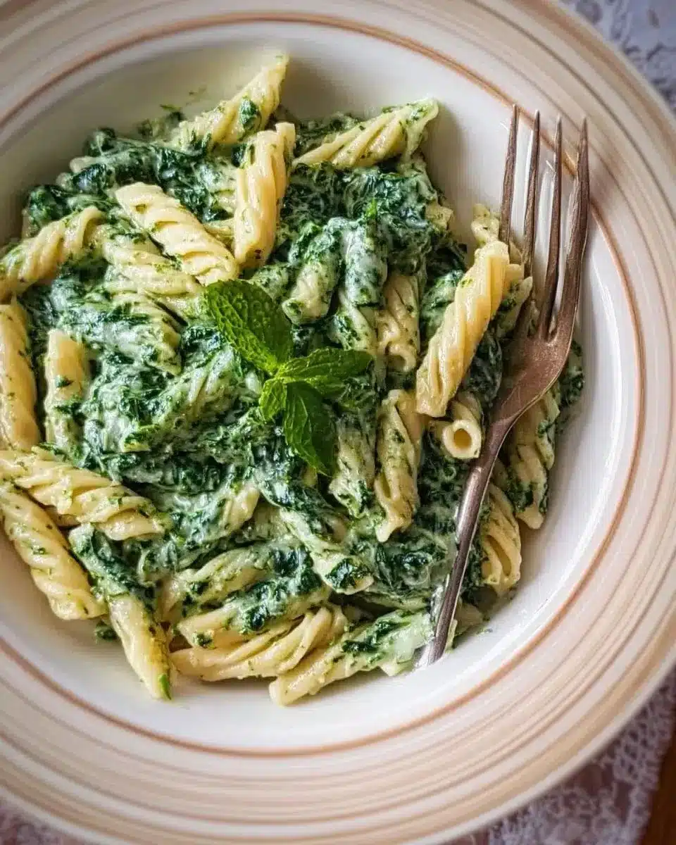 Pasta with Spinach Sauce