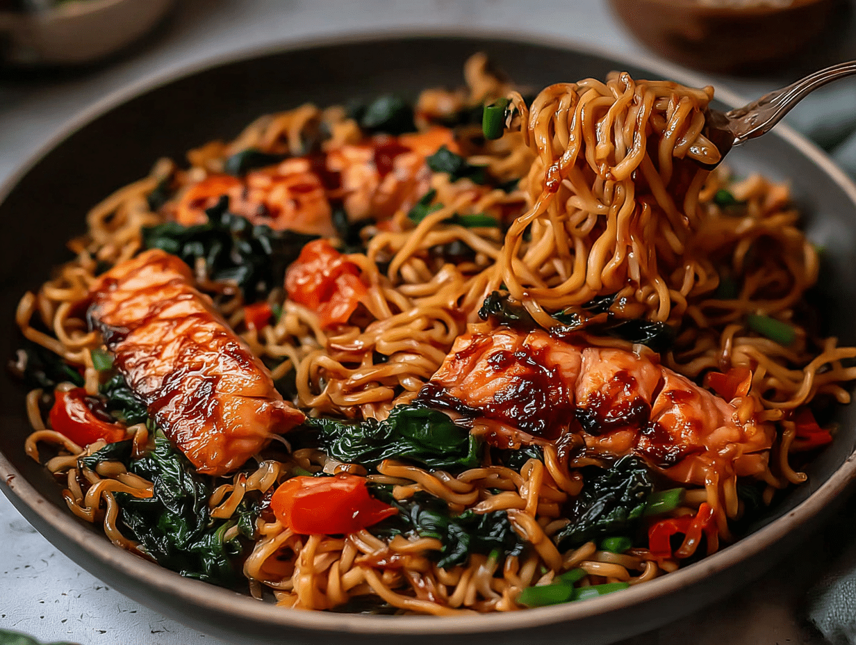 Close-up showing texture, garnish, and plating details