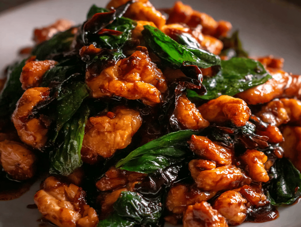 Close-up showing texture, garnish, and plating details