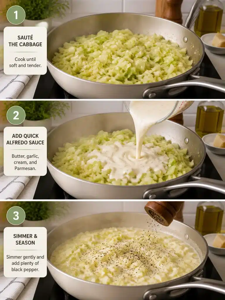 Creamy Cabbage Alfredo Recipe That&rsquo;s Easy and Delicious!