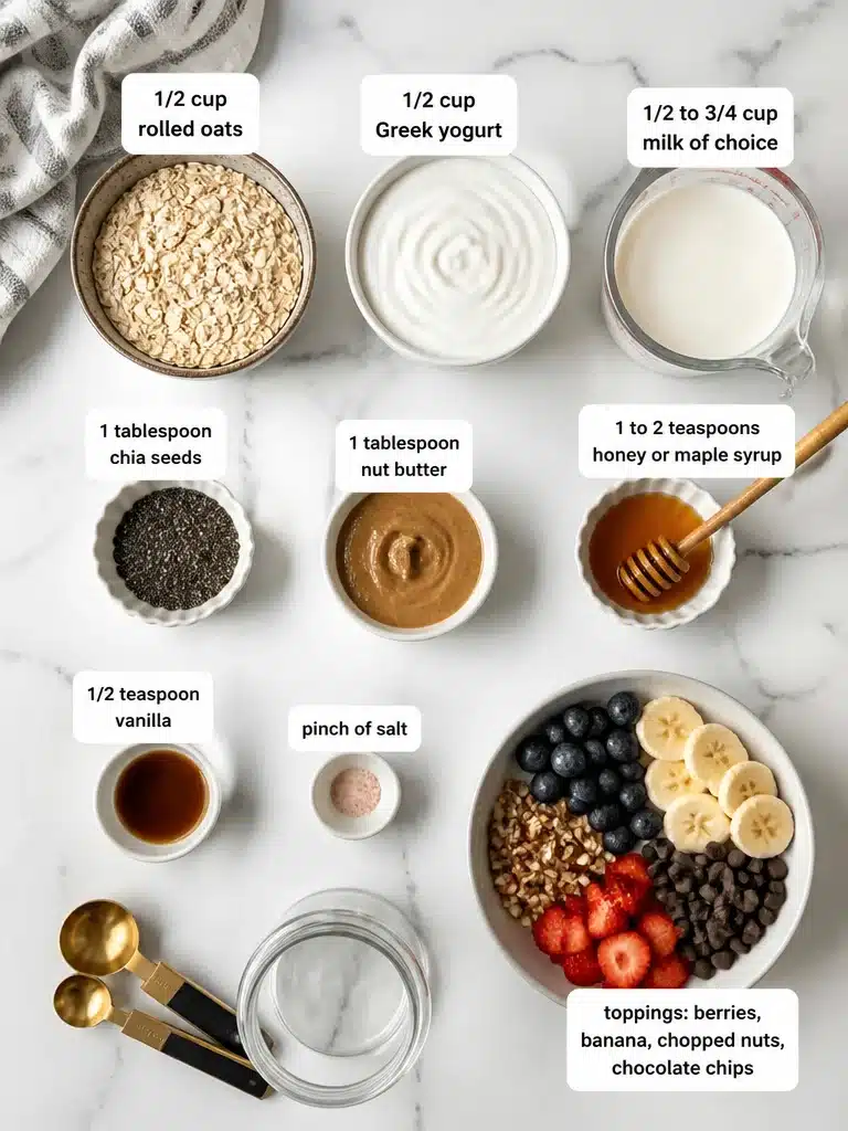 high protein overnight oats without protein powder