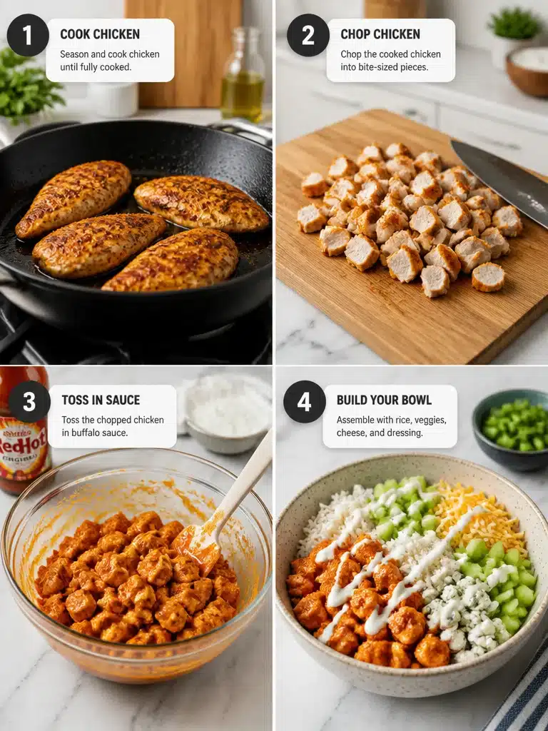 Deliciously Easy Healthy Buffalo Chicken Bowls to Satisfy Cravings