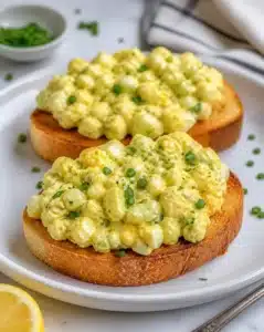 Delicious easy egg salad ready to serve in a bowl