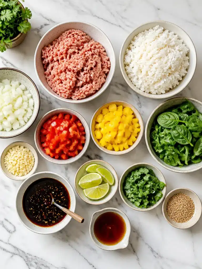 healthy ground turkey rice bowl