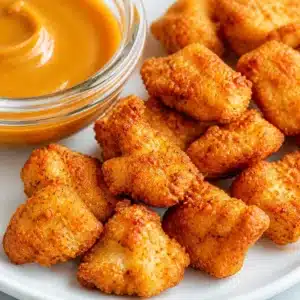 Tasty Healthy Air Fryer Chicken Bites for Quick Weeknight Meals 5 Delicious healthy air fryer chicken bites served with broccoli and a side of dipping sauce