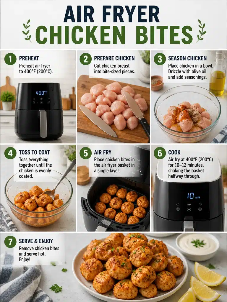 healthy air fryer chicken bites