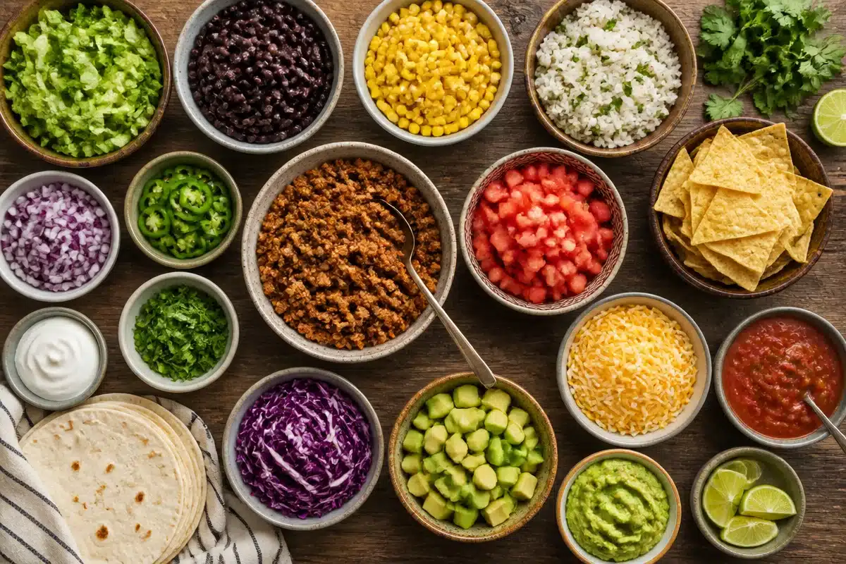 healthy taco bowl meal prep
