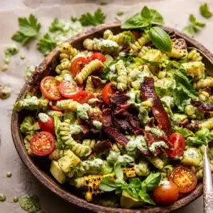 5 Fresh Takes on BLT Pasta Salad You'll Love 6 Delicious BLT Pasta Salad with bacon, lettuce, and tomatoes in creamy ranch dressing