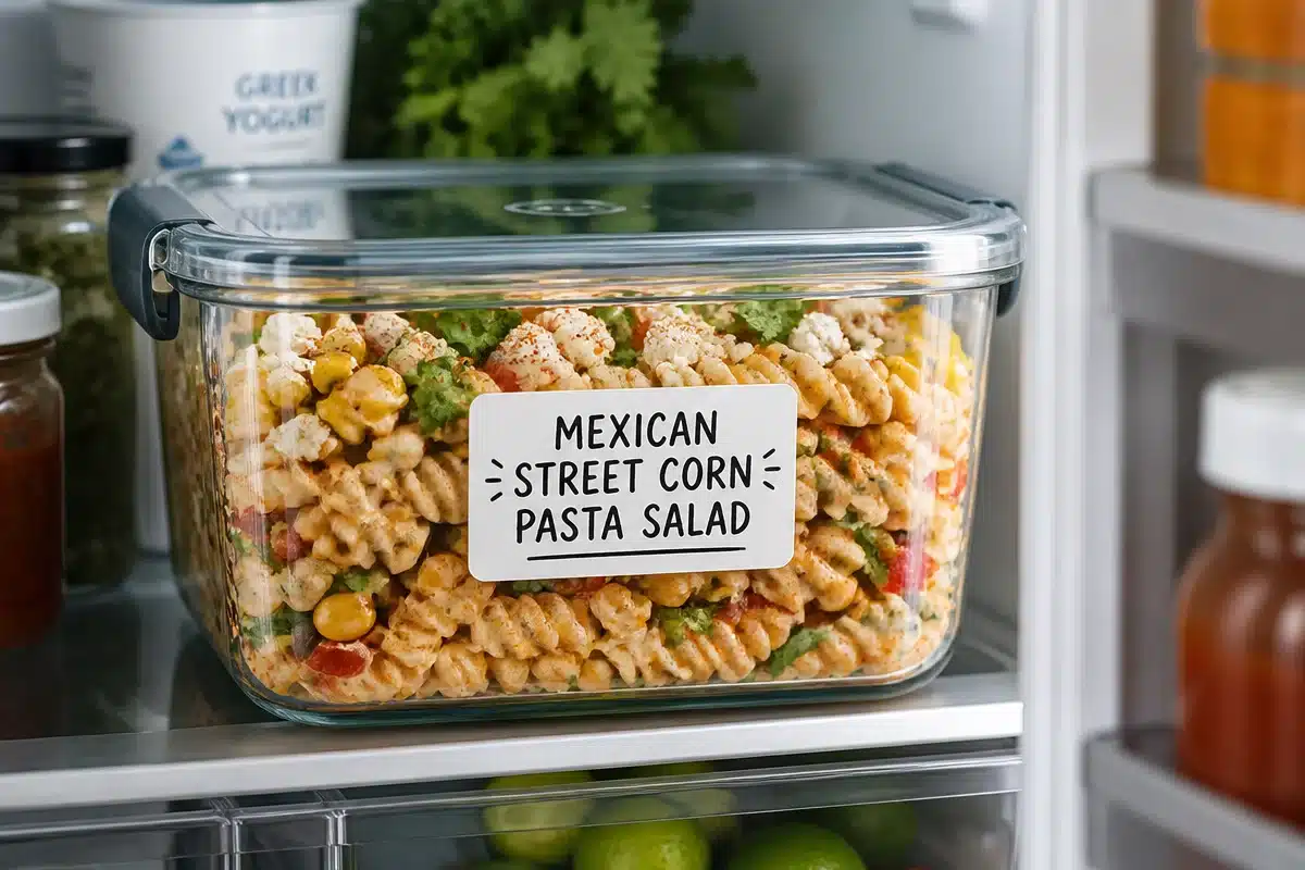 creamy street corn pasta salad