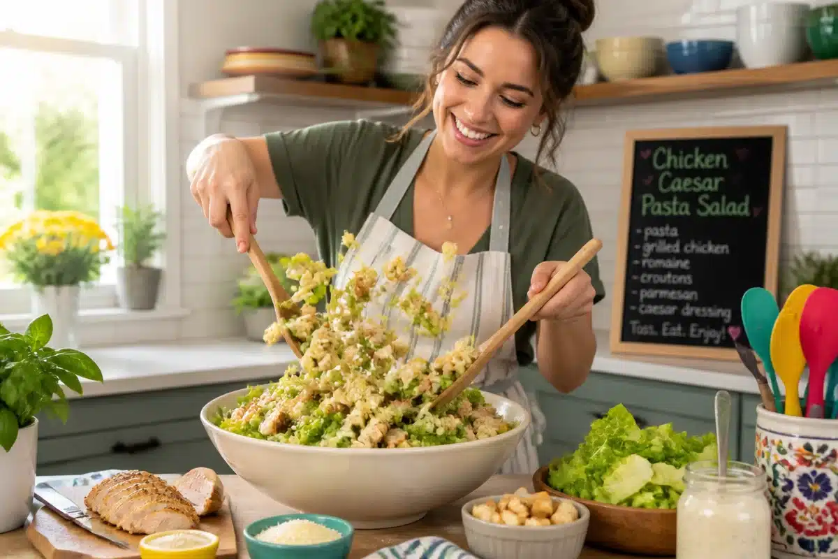 5 Quick Tips for a Delicious Chicken Caesar Pasta Salad 2 chicken caesar pasta salad