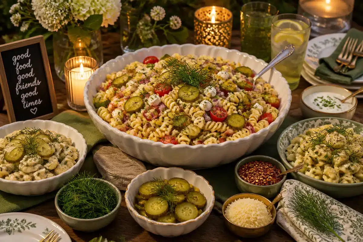 dill pickle pasta salad