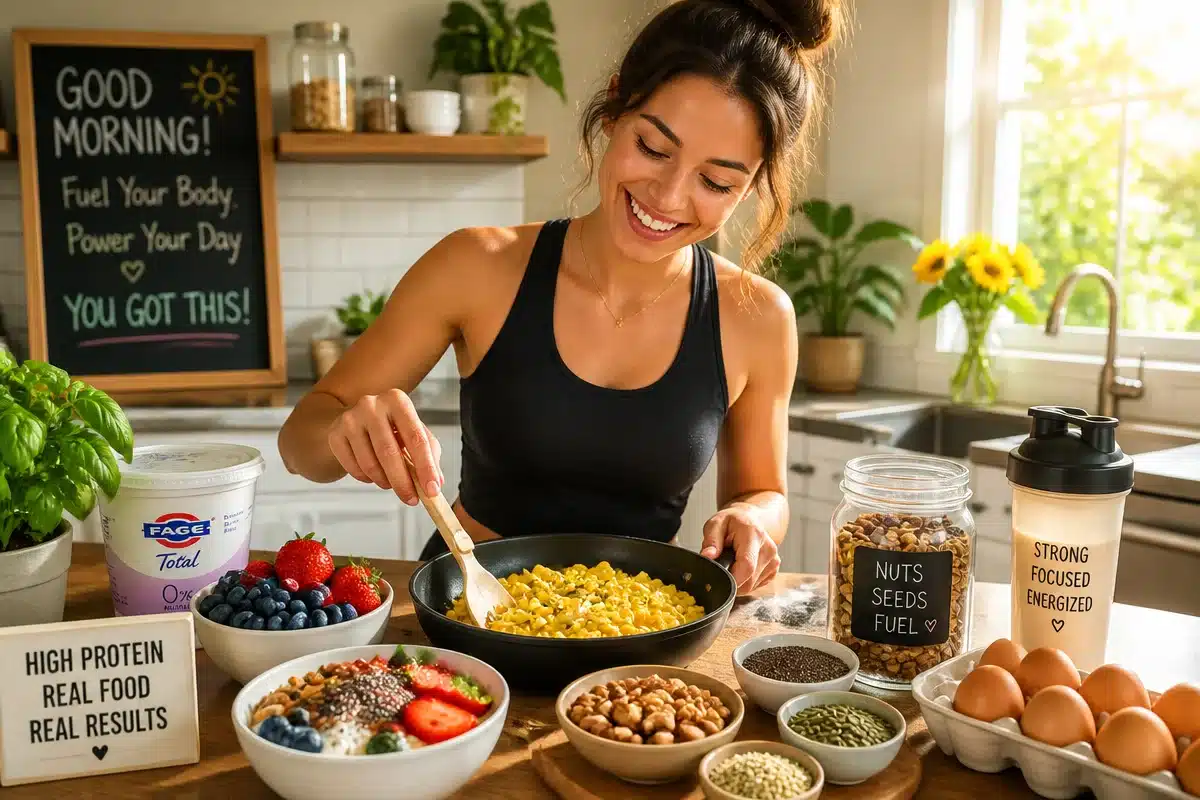 high protein high fiber breakfast