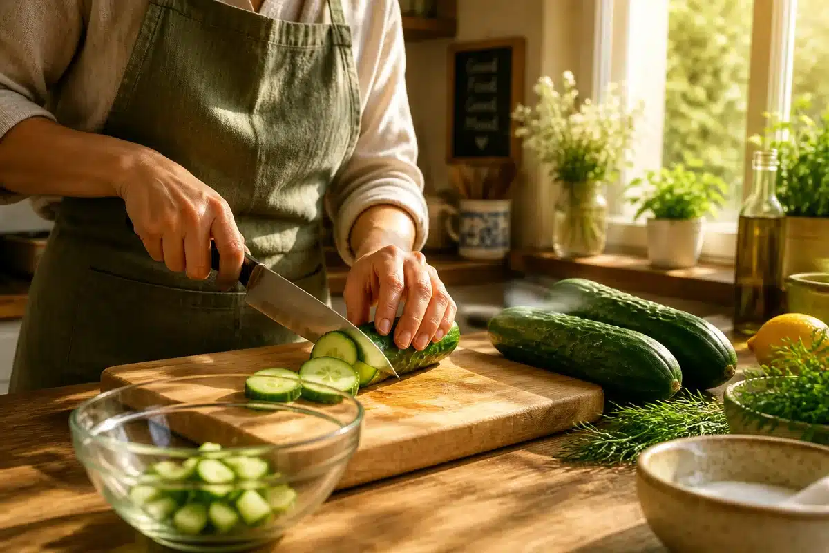 7-Minute Easy Cucumber Salad That Hits the Spot!