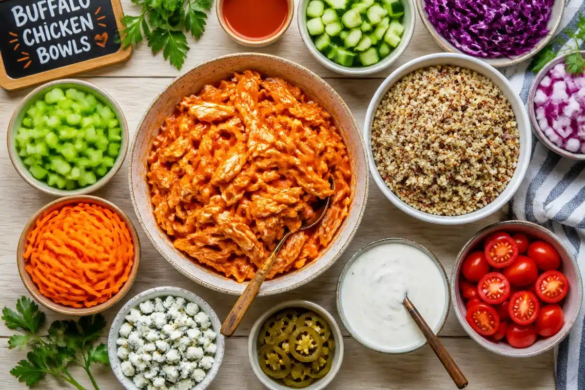 7 Tasty Buffalo Chicken Meal Prep Bowls You'll Love 2 buffalo chicken meal prep bowls
