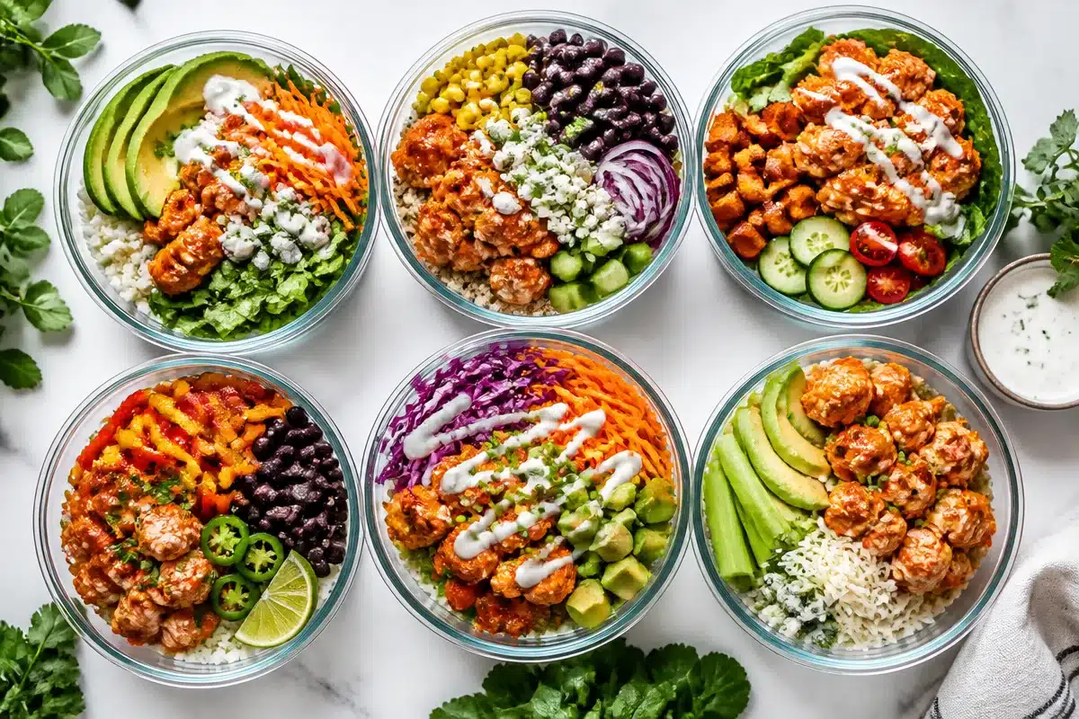 buffalo chicken meal prep bowls