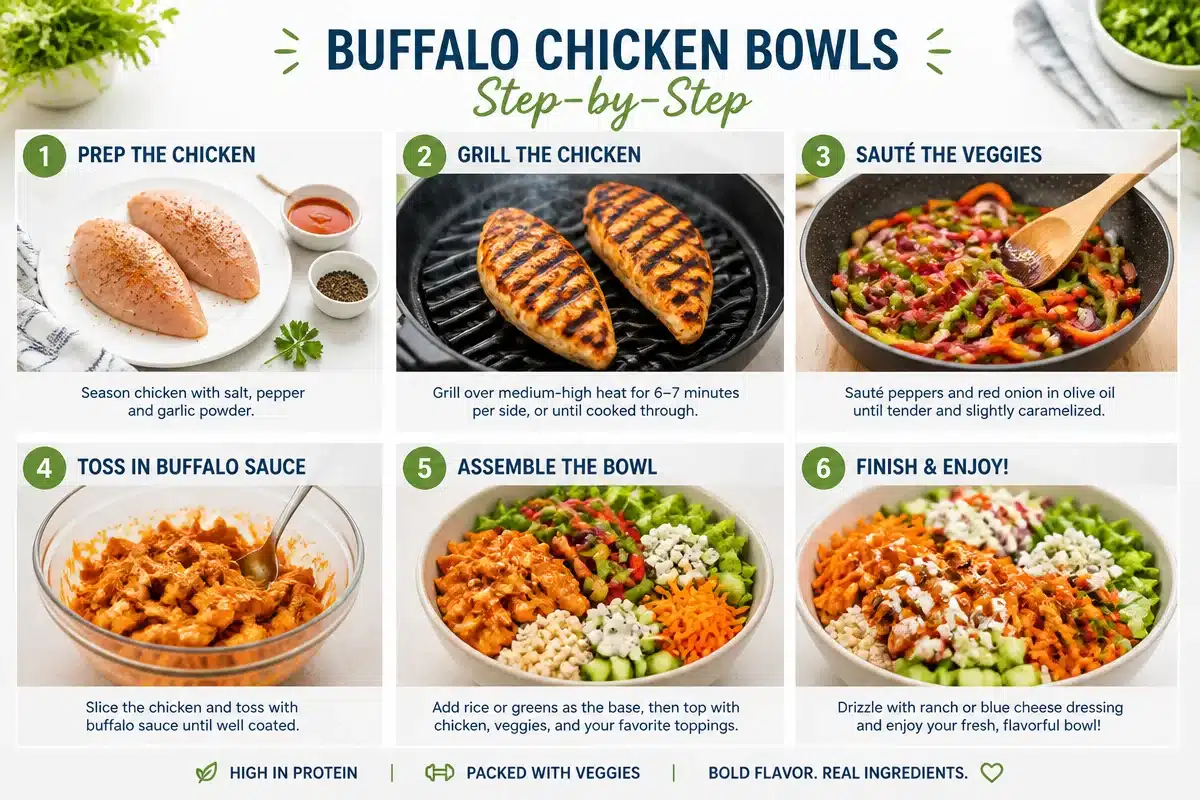 healthy buffalo chicken bowls